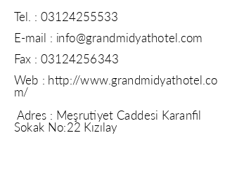 Grand Midyat Hotel iletiim bilgileri